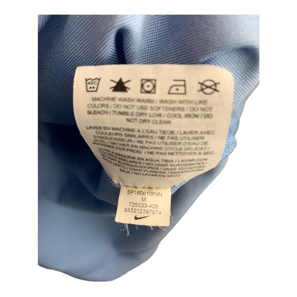 Nike Golf Mobility Light Blue Polo Men’s Medium Dri Fit Drifit EUC - Picture 12 of 13